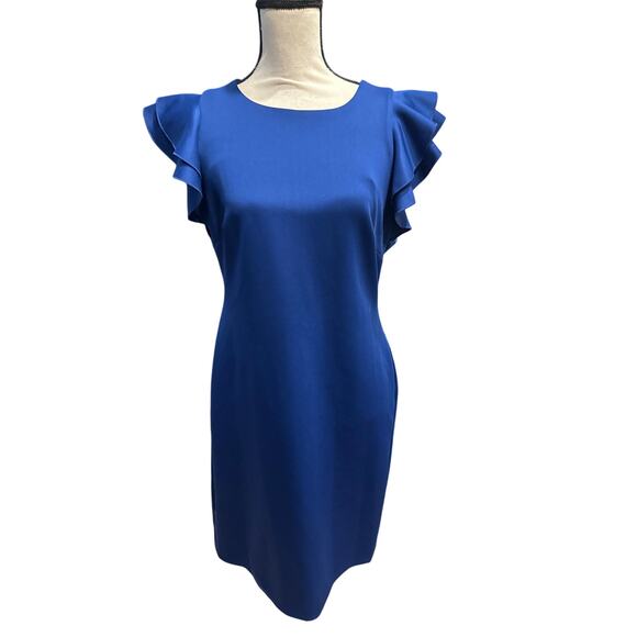 Women’s Tommy HilfigerBlue Short Sleeved Careerwear Dress. Size 10 - Picture 1 of 3